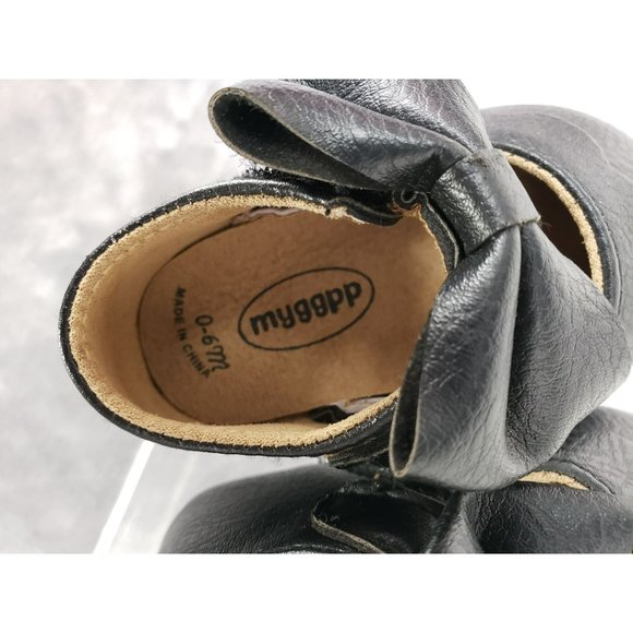 MYGGPP black infant Dress Shoes With Bow Mary Jane - Picture 6 of 10